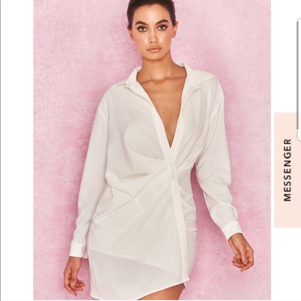 House of CB Assata Draped Shirt Dress Jacquemus S